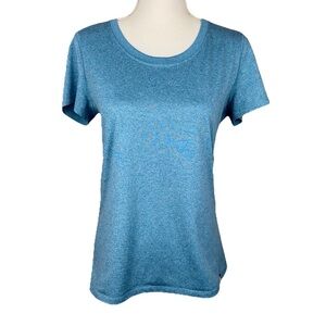 REI CO-OP Medium Heather Blue Scoop Neck Short Sleeve Casual T-Shirt Activewear